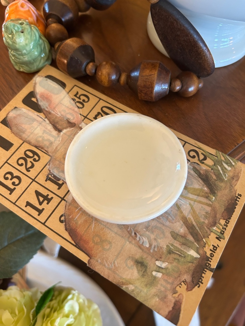 Chunky White Vintage Ironstone Butter Pat - Picture 5 of 5